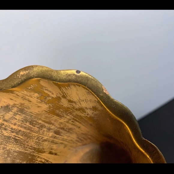 Stangl Pottery Hand Painted Granada Gold Conch Shell Trinket Dish/Container - Picture 9 of 10